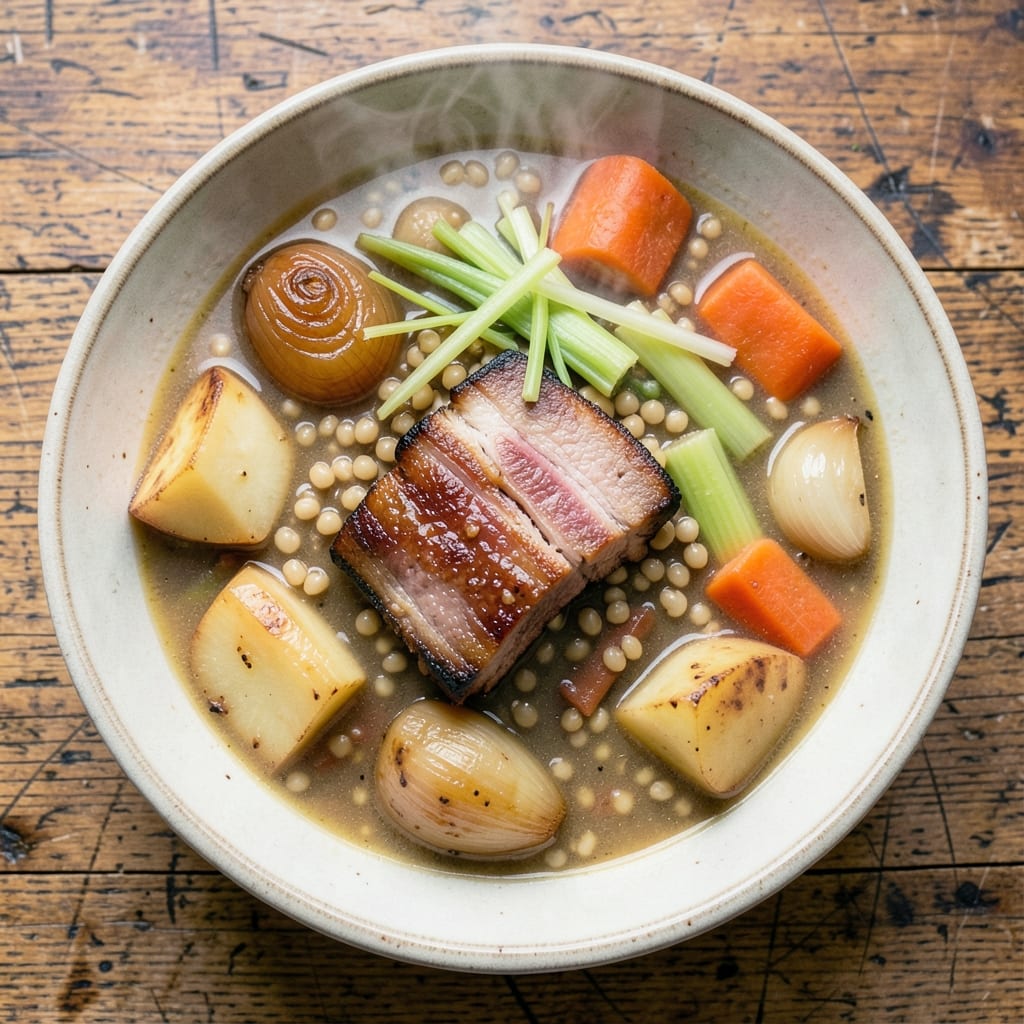 2 by 4 Soup Recipe: Smoky Ham and Barley Comfort in One Pot