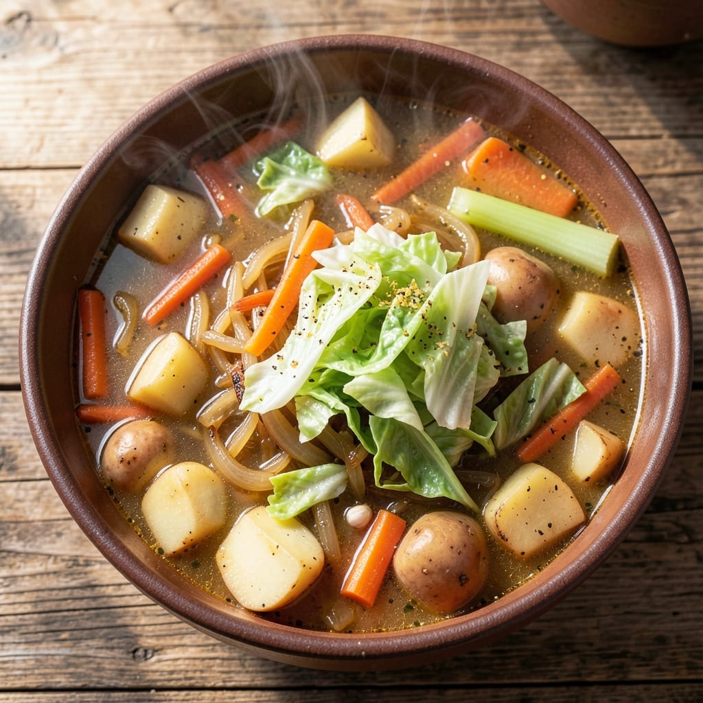 All-You-Can-Eat Cabbage Soup Recipe: Creamy Garlic-Parmesan Potato Twist