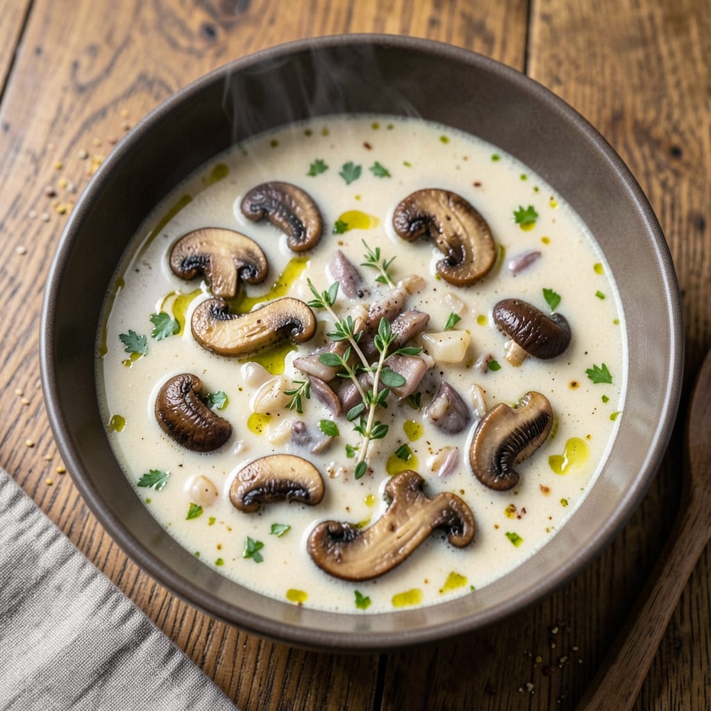 3 Mushroom Soup Recipe: Earthy Umami Depth With Toasted Garlic Crunch