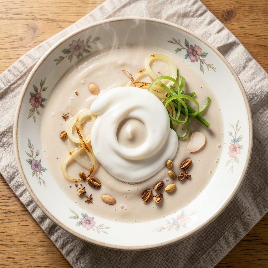 Almond Milk Soup Recipe: Toasted Cardamom and Coconut Cream Velvety Bliss