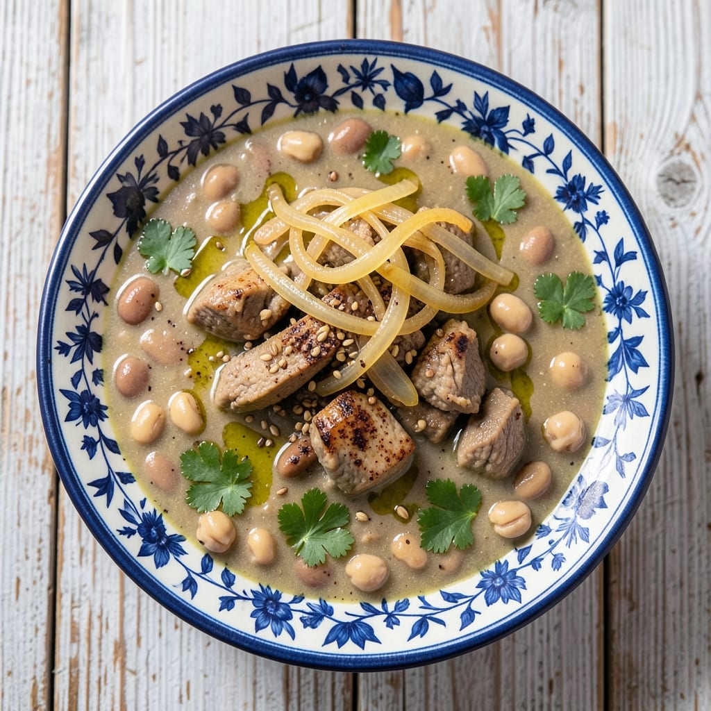 Adas Soup Arabic Recipe: Spiced Lamb and Chickpea Stew With Toasted Cumin Crunch