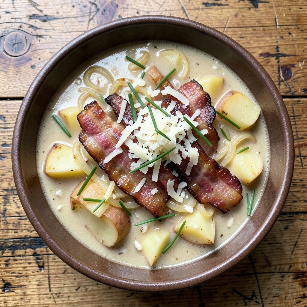54th Street Potato Soup Copycat Recipe: Smoky Bacon and Gruyère Luxe