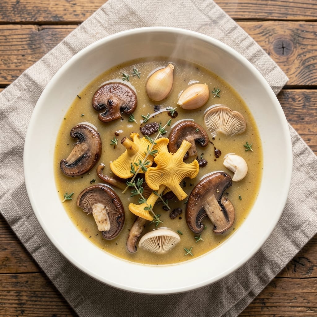 5 Mushroom Soup Recipe: Earthy Umami Depth With Toasted Garlic Crunch