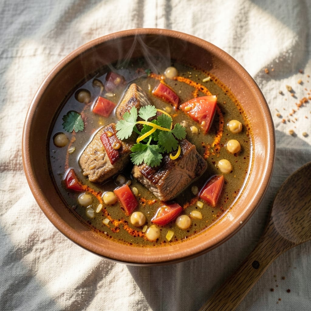 Algerian Soup Recipe: Harissa-Spiced Chickpea and Lamb Comfort