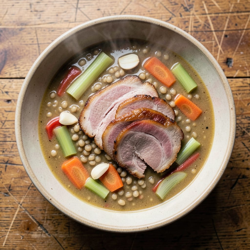 2 X 4 Soup Recipe: Smoky Ham and Barley Comfort in One Pot