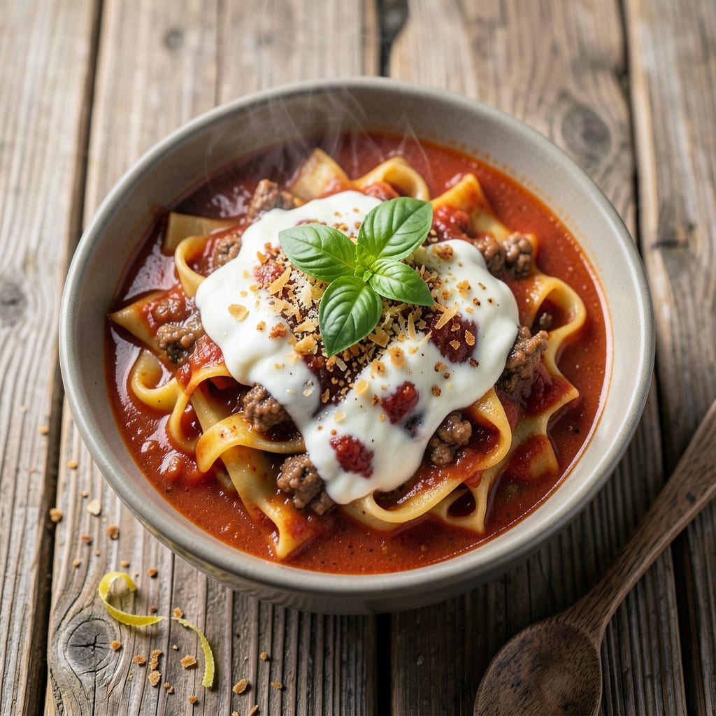 5-Star Lasagna Soup Recipe: Cheesy Layers Simmered Into Creamy Bliss