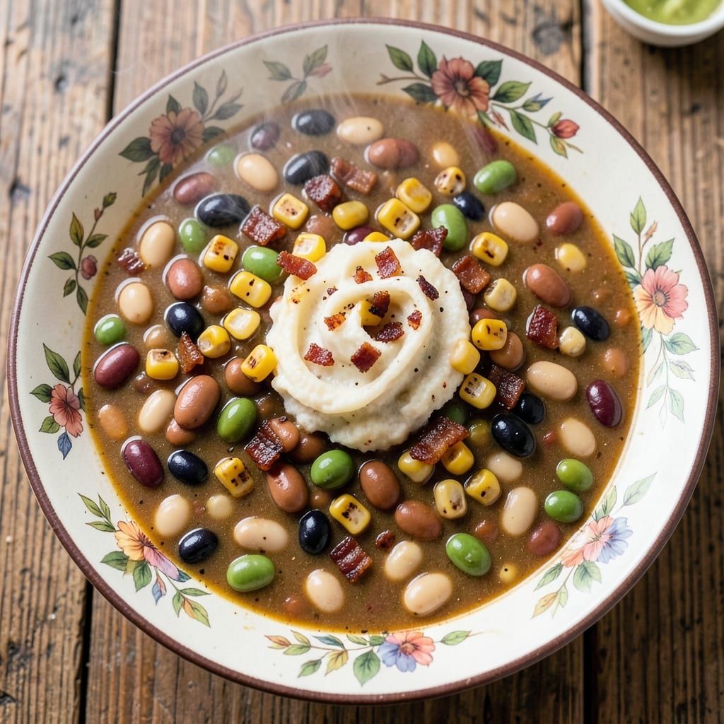 Southern-Style 15 Bean Soup Recipe: Slow-Simmered Legacy With Toasted Corn Crunch