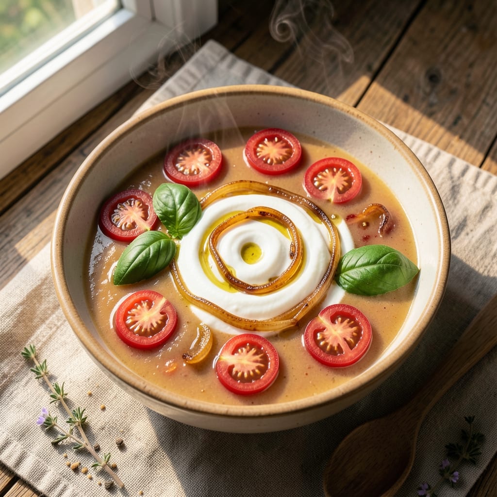 Air Fryer Tomato Soup Recipe with Fresh Tomatoes: Bright and Herby in 20 Minutes