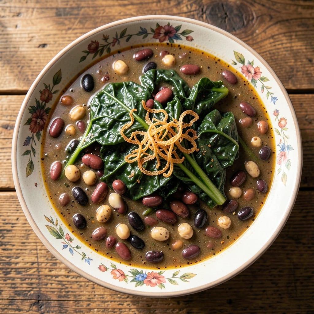 15 Bean Soup with Collards Recipe: Slow-Simmered Greens and Pantry Staples