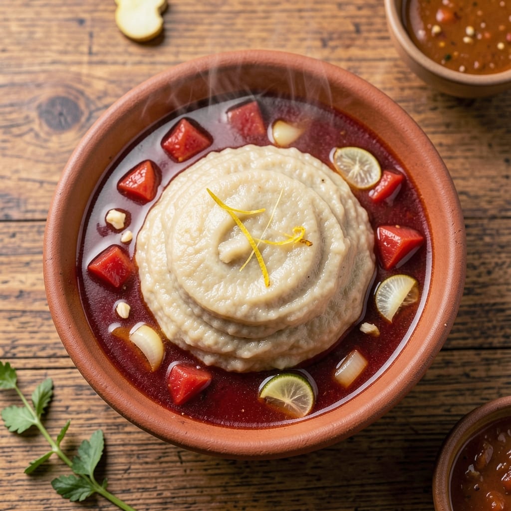 African Fufu Soup Recipe: Pounded Yam and Bold West African Spice Fusion