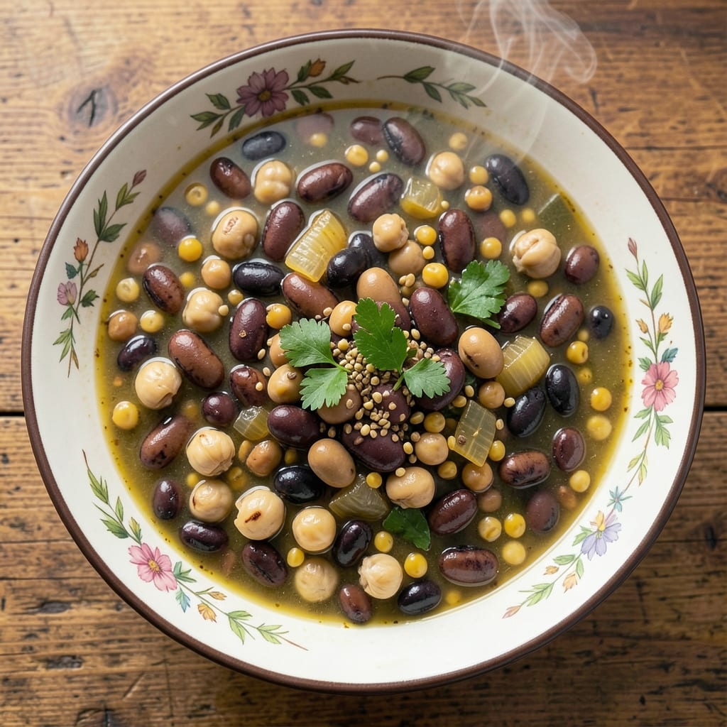 15 Bean Vegetable Soup Recipe: Pantry-to-Pot Protein Powerhouse With Toasted Spice Crunch