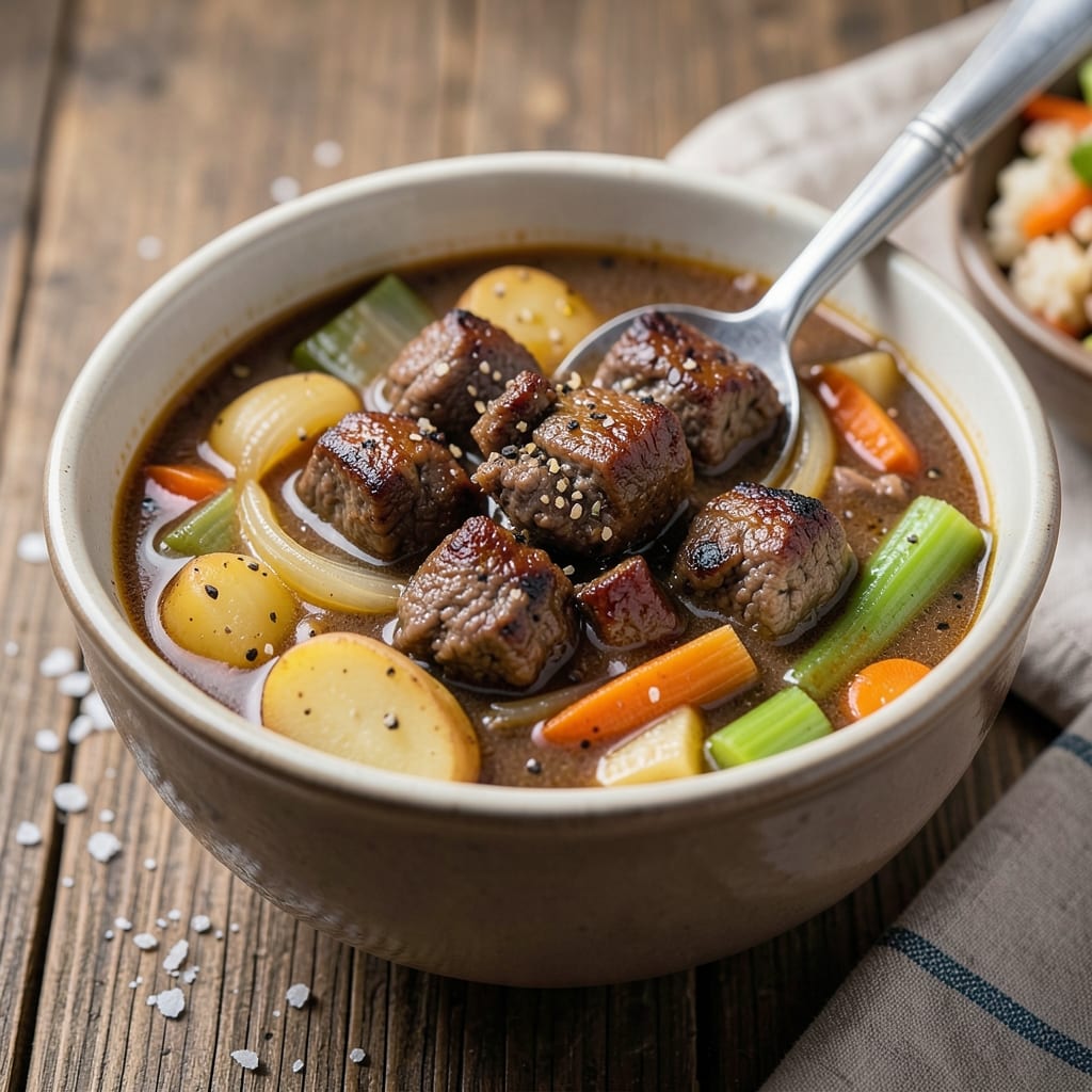 5 Star Hamburger Soup Recipe: Smoky Beef and Cheese Swirls in One Pot