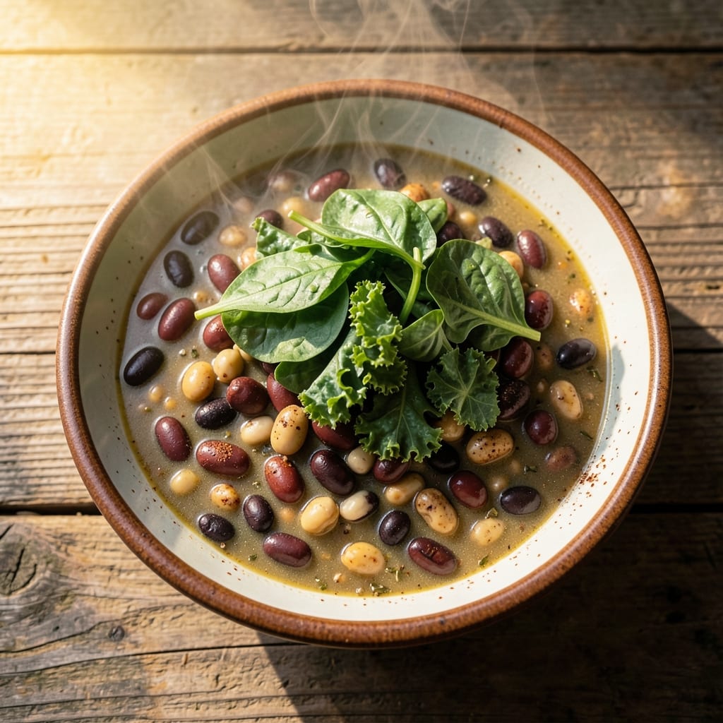 15 Bean Soup With Greens Recipe: Slow-Simmered Pantry-to-Pot Protein