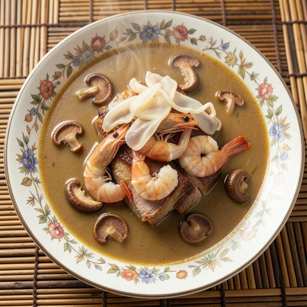 8 Treasure Soup Recipe: Golden-Crusted Noodles and Spiced Meat Harmony