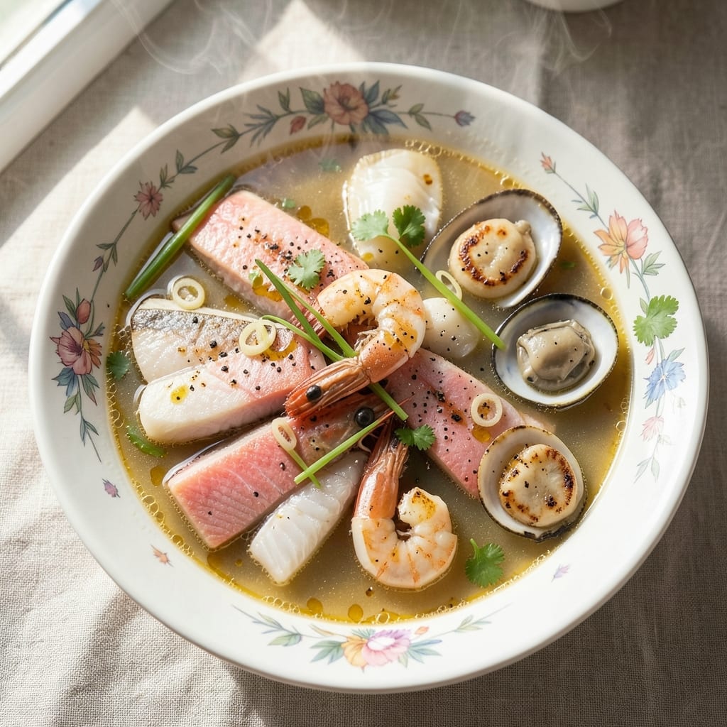 7 Fish Soup Recipe: Lightly Poached Fish in Fragrant Ginger-Lemon Broth