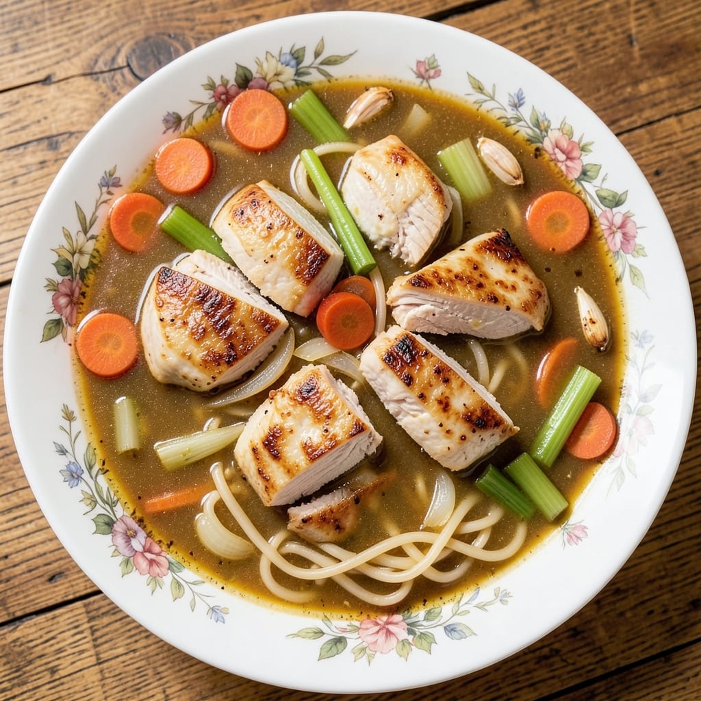 5-Star Homemade Chicken Noodle Soup Recipe: Velvety Broth, Shredded Chicken, and Al Dente Noodles