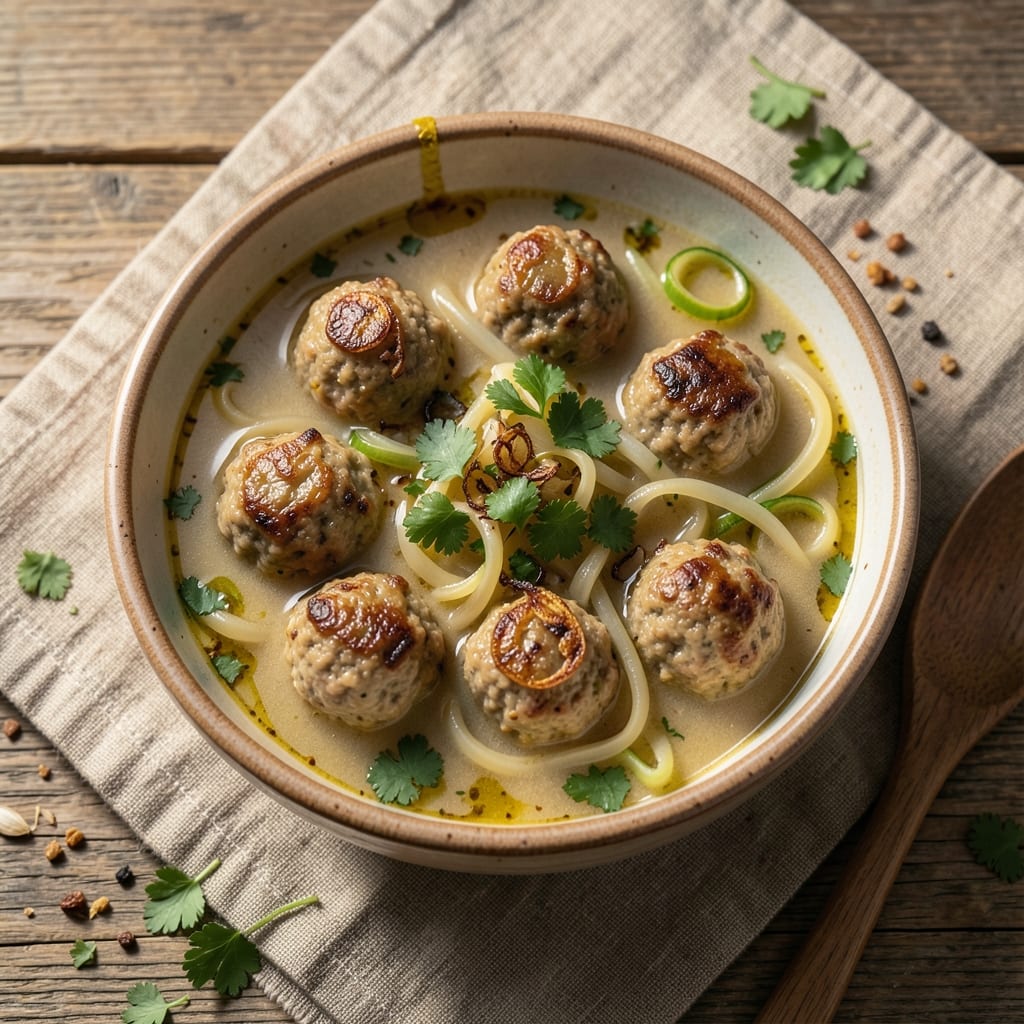 Albondigas Soup Recipe with Zucchini: Herb-Packed Meatballs in Silky Broth