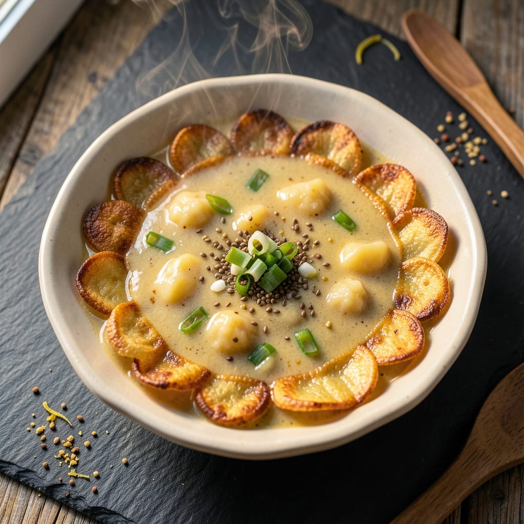 Aloo Soup Recipe: Spiced Potato and Coconut Velvety Delight