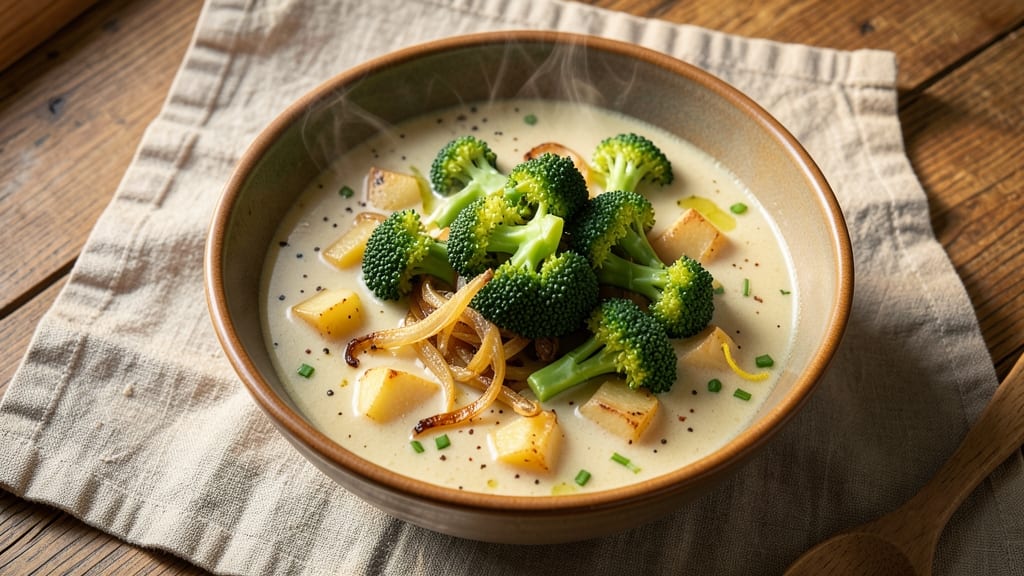 Baked Potato and Broccoli Soup Recipe: Creamy Velvety Texture With Rustic Depth