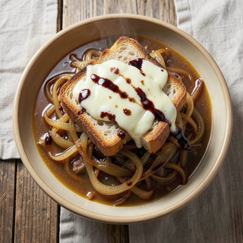 Ale House French Onion Soup Recipe: Gruyère Melted Over Caramelized Onion Clouds