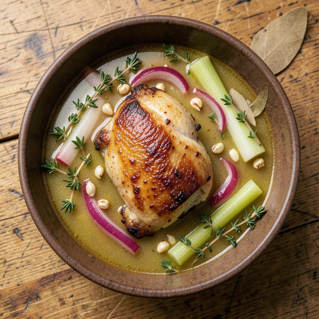 Air Fryer Chicken Soup Recipe: Lightning-Crisp Chicken and Herbed Broth