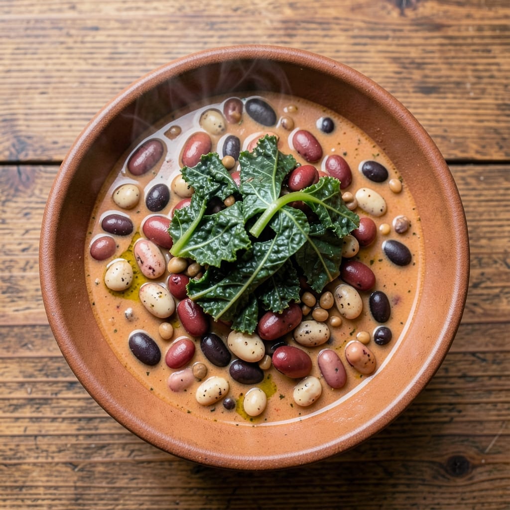 15 Bean Soup Recipe with Kale: Hearty Winter Stew With Earthy Greens