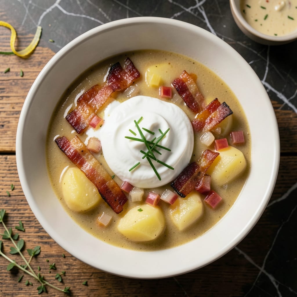 Allison's Potato Soup Recipe: Velvety Creaminess with Crispy Bacon Topping
