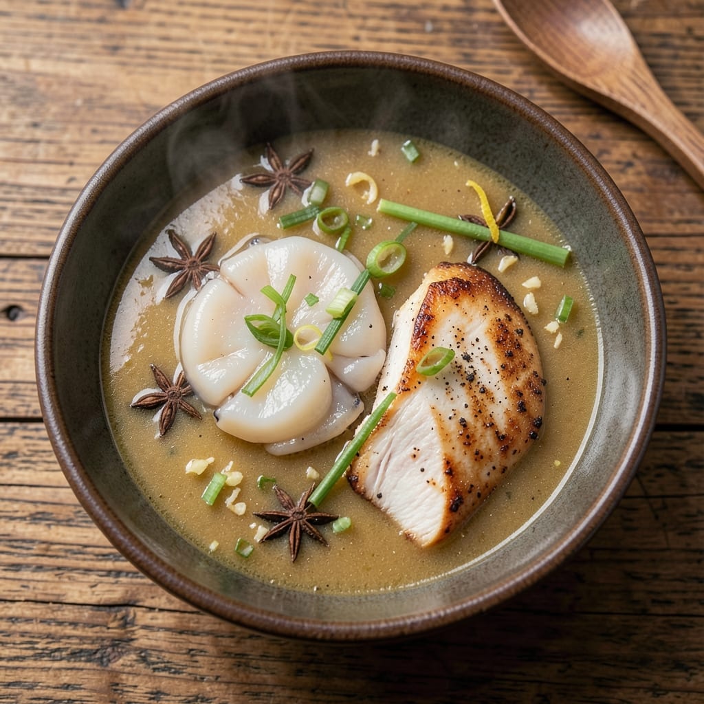 Abalone Chicken Soup Recipe: Luxurious Seafood and Herb Harmony