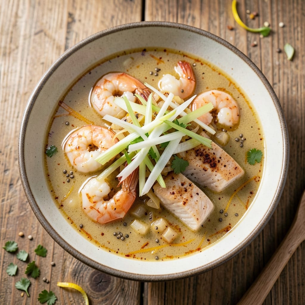 7 Mares Seafood Soup Recipe: Andalusian Spice and Shrimp Symphony