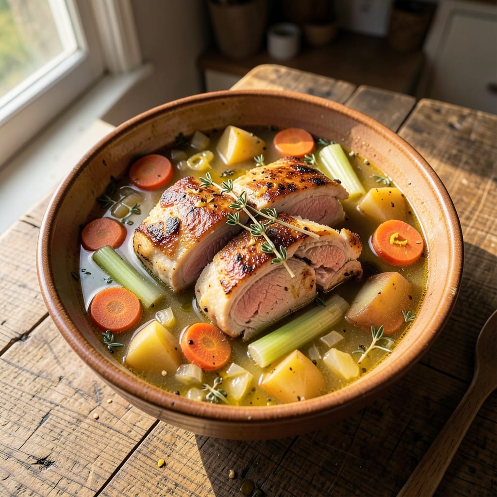 Alpine Village Chicken Soup Recipe: Swiss-Style Herbs and Alpine Comfort