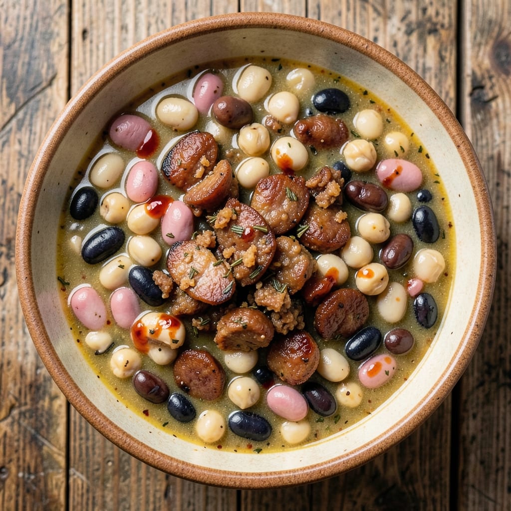 15 Bean Soup With Italian Sausage Recipe: Smoky-Spiced Pantry Feast in One Pot