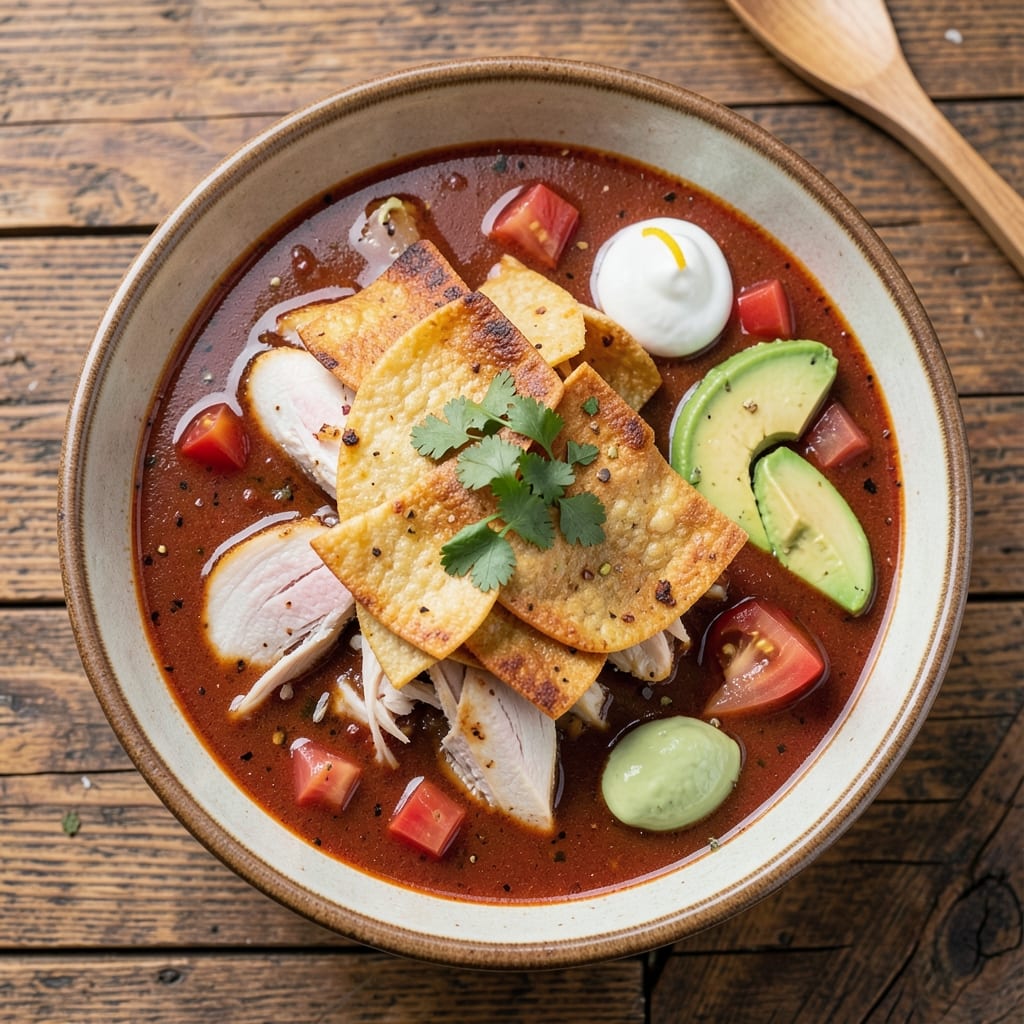 5 Star Tortilla Soup Recipe: Smoky Avocado Cream with Crispy Tortilla Chips