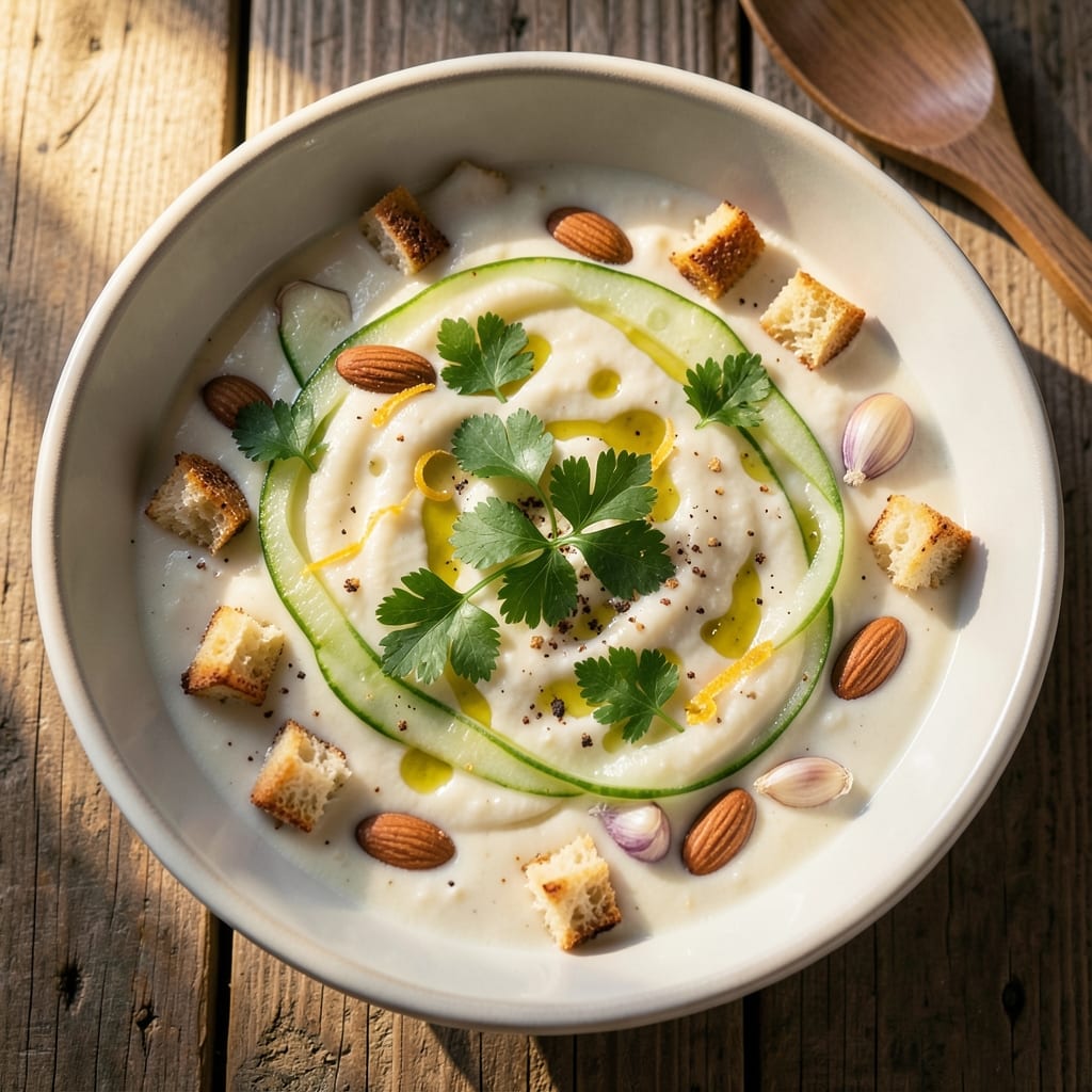 Ajo Blanco Soup Recipe: Almond Cream Velvety Coolness