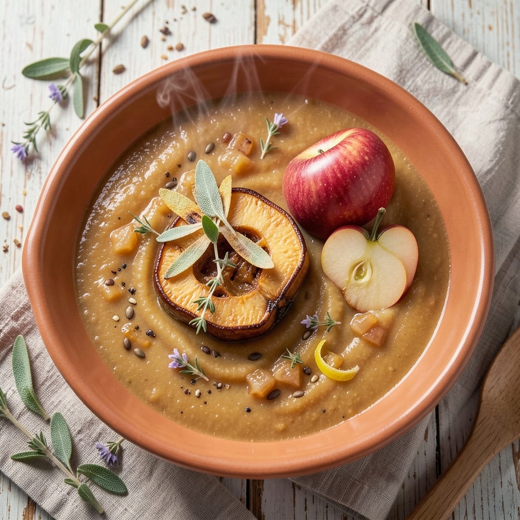 Acorn Squash and Apple Soup Recipe: Spiced Sweetness With Toasted Cinnamon Crunch