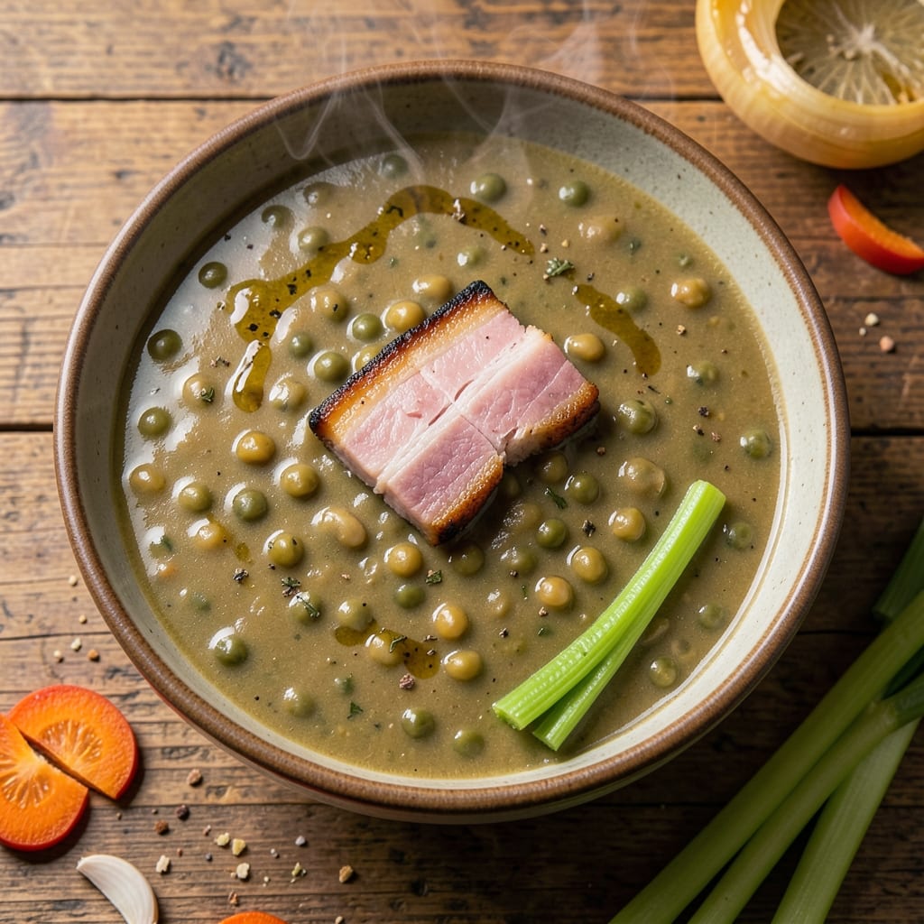 5-Star Split Pea and Ham Soup Recipe: Smoky Depth and Savory Swirls in One Pot
