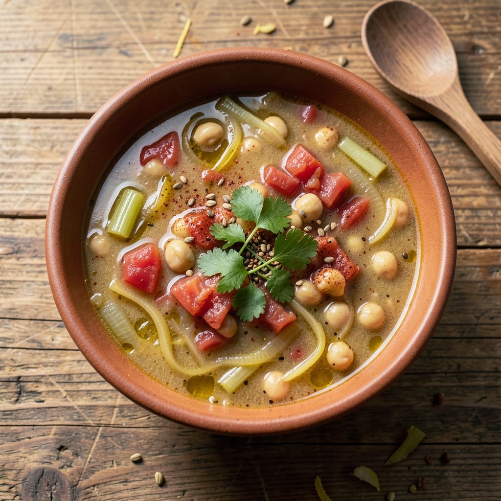Algerian Shorba Soup Recipe: Harissa-Kissed Lamb and Chickpea Spice Symphony
