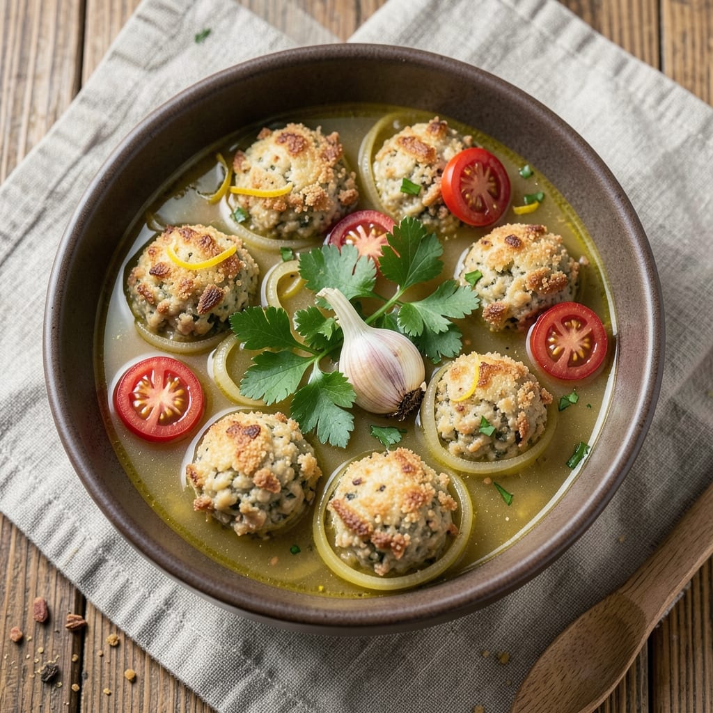 Almondigas Soup Recipe: Spiced Meatballs in Smooth Tomato Broth